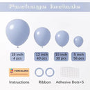 130pcs Dusty Blue Balloons Different Sizes 18" 12" 10" 5" Slate Blue Balloons for Boys Girls Baby Shower Wedding Anniversary Graduation Engagements Birthday Party Decorations by CozyNest Decor