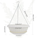 summer flower 3pcs 10.6 inch Plastic Hanging Planters Pots for Outdoor Indoor Plants Hanging Flower Plant Baskets Holder for Garden Porch Ceiling (White) by GreenHaven Gardens