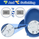 Baby Bath Thermometer, Infant Digital Water Thermometer Safety with 3 Color Backlit and Temperature Warning, Room Thermometers Floating Toy for Infant, Toddler, Bathtub, Swimming Pool (Navy Blue) by TinyTreasures Baby Boutique