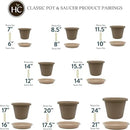 The HC Companies 10 Inch Round Plastic Classic Plant Saucer - Indoor Outdoor Plant Trays for Pots - 10.75"x10.75"x1.75" Sandstone by GreenHaven Gardens