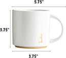COLLECTIVE HOME - Monogram Ceramic Mugs, 15 oz Golden Initial Coffee Cups, Elegant Alphabet Tea Mugs, Elegant Personalized Mug with Gift Box, Luxurious Cups for Office and Home (d) by CozyNest Decor