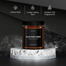 1OAK Black Musk Amber Candle - Soy Wax Scented Candle for Men - 7oz, Long Burning, Masculine - Premium Gift Option by CozyNest Decor
