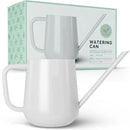 Metal Watering Can for Indoor Houseplants Outdoor Garden Long Sprout Water Can for Succulents Herb Bonsai Modern Garden Tool 33.8oz/1000ml (Brilliant White) by GreenHaven Gardens