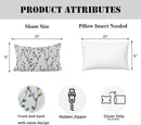 YOUR SMILE Classical Embroidery Jacquard Blue Square Decorative Throw Pillow Case Cushion Cover,12x20 inch by CozyNest Decor