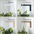 2-Piece Set of Plant Hooks for Wall 6 Inch - L-Shaped Mounted Wooden Plant Hook - Indoor and Outdoor Bracket Plant Hanger for Planters, Lanterns, Bird Feeders and Plant Basket (Walnut) by GreenHaven Gardens