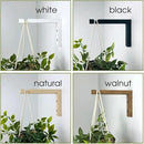 2-Piece Set of Plant Hooks for Wall 6 Inch - L-Shaped Mounted Wooden Plant Hook - Indoor and Outdoor Bracket Plant Hanger for Planters, Lanterns, Bird Feeders and Plant Basket (Natural) by GreenHaven Gardens
