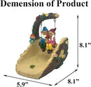 Gnome On The Swing Gutter Downspout Extension Decoration,Rain Downspout Diverter Garden Statue,Decorative Gutter Extension,Downspout Splash Block,Animal Resin Statue Outdoor Décor by GreenHaven Gardens