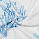Blue Ocean Beach Throw Blanket Nautical Coastal Bed Blanket Starfish Seashell Coral Blankets Super Soft Flannel Fleece Throw Blanket for Couch Bed Decor “60 x80” by CozyNest Decor