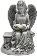 Spring & Summer-Themed Garden Statues – Adorable Outdoor Decor for Lawn, Patio & Porch (Guardian Angel Reading Book Garden Statue, 10" Solar Powered Angelic Outdoor Figurine) by GreenHaven Gardens
