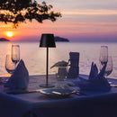 Maksone 2 Pack LED Cordless Table Lamp, 6600mWh Rechargeable Battery Desk Lamp, 3000K Stepless Dimming Night Light, IP54 Waterproof Metal Outdoor Portable Lamp for Restaurant, Patio (Black) by CozyNest Decor
