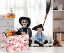 HIYAGON Rectangular Halloween Basket for Boys and Girls Kids Trick or Treat Pumpkin Basket for Halloween Parties Cute Storage Bin Organizer Box Room Decor(Pink ghost pumpkin) by TinyTreasures Baby Boutique