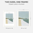 Homeforia A5 Picture Frame White Wood, High-End Oak 5.8x8.3 Frame Matted to 4.1x5.8 inch Photo, A5 Size Walnut Wooden Frames with Mat A6 for Print, 5.8 by 8.3 Frame, Tempered Glass, Wall Kit, Set of 1 by CozyNest Decor
