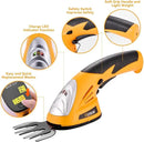 Hoteche Cordless Grass Shear & Hedge Trimmer 2-in-1 Handheld 7.2V Rechargeable Electric Shrub Clippers by GreenHaven Gardens