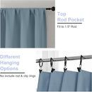 Simplebrand Ava Stone Blue Blackout Curtains for Bedroom 90 Inches Long 2 Panels Set, Solid Privacy Energy Saving Living Room Window Treatment Curtains Blackout Drapes, W50 x L90 Inch, Stone Blue by TinyTreasures Baby Boutique