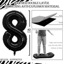 GOER Number 28 Balloons for 28th Birthday Party Decorations,42 Inch Jumbo Foil Helium 82 Balloons for 82nd Birthday Party Decoration (Black) by TinyTreasures Baby Boutique