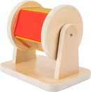 Adena Montessori Spinning Drum Baby Toys,Montessori Toys for Babies 6-12 Months Toddlers,Wooden Spinning Rainbow with Multiple Materials Baby Christmas Toys for Boy and Girls Gift(Medium-size Texture) by TinyTreasures Baby Boutique