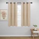 Easy-Going Blackout Curtains for Bedroom, Solid Thermal Insulated Grommet and Noise Reduction Window Drapes, Room Darkening Curtains for Living Room, 2 Panels (34x45 in, Beige) by CozyNest Decor