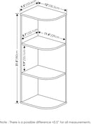 Furinno Pasir 3-Tier Corner Open Shelf Bookcase, Blackwood by TinyTreasures Baby Boutique