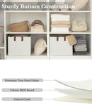 StorageWorks 45L Extra Large Fabric Storage Bins with PU Handles, Storage Baskets for Organizing, Large Laundry Basket, 2-Pack, Beige, 19" L X 13.25" W X 11" H by CozyNest Decor
