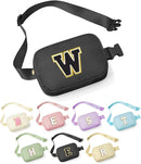 YOOLIFE Initial Sling Bag for Women - Bum Bag Chest Bag for Women Belt Bag Small Crossbody Bags Fanny Packs for Women Personalized Birthday Gifts Christmas Gifts for Women W by TinyTreasures Baby Boutique