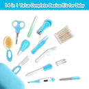 Baby Grooming Kit，Infant Safety Care Setwith Hair Brush Comb Nail Clipper Nasal Aspirator, Baby Essentials Kit for Newborn Girls Boys (14 PC-Blue Kit) by TinyTreasures Baby Boutique