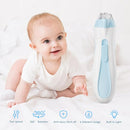 Baby Nail Trimmer Electric, 15 in 1 Baby Nail Clippers for Gentle Nail Care, Rechargeable Baby Nail File Electric with Light &15 Grinding Pads for Infant Toddler, Blue by TinyTreasures Baby Boutique