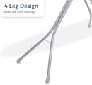Classic 4-Leg Ironing Board with Iron Rest - Freestanding Full Size Iron Board for Clothes Pressing and Steaming with 43" x 14" Surface - Blue Arrows by CozyNest Decor