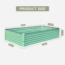 Domi Raised Garden Beds Outdoor, 6x3x1.5Ft Thickening Tall Metal Rectangular Deep Root Box Planter for Vegetables, Flowers, Herbs, and Succulents 1.5" Deep w/ 192 Gallon Capacity - Green by GreenHaven Gardens