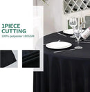 Surmente Black Tablecloth for Round Tables, 90-inch Round Table Cloths for Weddings, Banquets, or Restaurants by CozyNest Decor