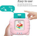 Spanish & English Talking Flash Cards for Toddlers 1 2 3 4 5 6, Audible Toys for Kids to Learn Spanish - 258 Cards and 516 Words(Pink) by TinyTreasures Baby Boutique