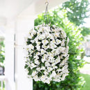 Faux Bougainvillea Artificial Flowers Plants for Outdoors Outside Decoration, 2 PCS White Fake Flowers UV Resistant Look Real Silk Long Trailing Vines for Front Door Porch Planter Patio Garden Yard by CozyNest Decor