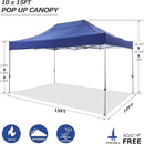 COBIZI 10x15 Heavy Duty Pop up Canopy Tent Easy Up Commercial Outdoor Canopy Wedding Party Tents for Parties All Season Wind & Waterproof Gazebo with Carry Bag, Dark Blue(Frame Thickened) by GreenHaven Gardens