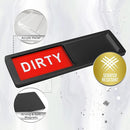 Premium Clean Dirty Dishwasher Magnet, Dirty Clean Sign for Dishwasher Easy to Read and Strong Slide for Changing Signs, Heavy Duty Magnet with Optional Stickers (Red & Green (Black)) by TinyTreasures Baby Boutique