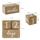 Baby Monthly Milestone Blocks for Boy or Girl, Milestones Age Photo Block Set for Baby Shower, Pregnancy Countdown, 7 Pcs by TinyTreasures Baby Boutique