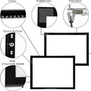 HSK A1 62 * 88CM Artist Light Box Light Pad Aluminium Frame Super Thin 6.6mm Touch Lock/Unlock Dimmer Button 20W Super Bright LED 5000 lux with 24V 1A Adapter by TinyTreasures Baby Boutique