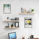 AZSKY Natural Wood Wall Mounted Shelves 24 Inch Floating Wall Book Shelf Floating Ledge Storage Rustic Shelves Photo Picture Ledge for Home Decor a Set of 3 by TinyTreasures Baby Boutique