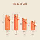 Insulated Water Bottle with Straw Stainless Steel Water Bottle, Leak-Proof, BPA-Free, Double Wall Vacuum Keeps Cold for 24 Hours for Sports, Travel, School (26 oz, Moderate Orange) by CozyNest Decor