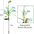 Veesee 2 Packs Upgrade Solar Calla Lily Lights Outdoor Garden Stake Light, Color Changing Solar Powered LED Lily Lights for Christmas Gift Wedding Party Outdoor(Blue) by GreenHaven Gardens