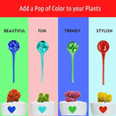 LGL Plant Watering Globes - Automatic Self Watering Globes. Decorative Self Watering Planter Inserts Made From Hand-Blown Durable Glass. Self Watering Spikes to Support Plant Health. 4 Pack, Jumbo. by GreenHaven Gardens