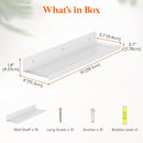 Lifewit Floating Shelves for Wall, 10 Pack White Acrylic Shelf 15" Room Decor for Bookcase/Vinyl Record Display/Photo/Picture in Bedroom, Living Room, Bathroom, Kitchen Storage and Organization by TinyTreasures Baby Boutique
