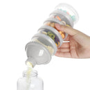 Accmor Formula Dispenser On The Go, 5 Compartments Stackable Formula Container for Travel, Baby Milk Powder Kids Snack Container, BPA Free by TinyTreasures Baby Boutique