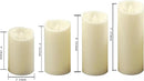 CANDLE CHOICE Waterproof Outdoor Battery Operated Flameless Candles with Auto Timer Flickering Plastic Resin Electric LED Pillar Lights for Lantern Patio Garden Wedding Party Decorations Pack of 4 by GreenHaven Gardens
