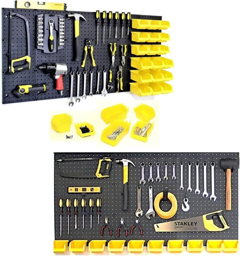 WallPeg 24" x 48" Pegboard Wall Organizer - Kit (PK-312-B) Peg Board Organizer Accessories for Garage pegboard Storage, Tool & Craft Organization with Pegboard. Hooks, and Peg Board Bins, photo 2 of 6