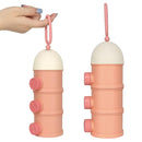 Accmor Formula Dispenser On The Go, 3 Layers Stackable Formula Container to Go, Non-Spill Portable Milk Powder Baby & Kids Snack Container, Pink by TinyTreasures Baby Boutique