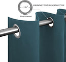 Easy-Going Blackout Curtains for Bedroom, Solid Thermal Insulated Grommet and Noise Reduction Window Drapes, Room Darkening Curtains for Living Room, 2 Panels (52x46 in,Bluestone) by CozyNest Decor