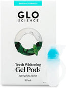 GLO Science Teeth Whitening Gel Pods – Safe, Effective Whitener with Silicon Brush, 6% Hydrogen Peroxide – Fastest Way to Whiter Teeth, Sensitivity Free – Mint Flavor (Pack of 5) by CozyNest Decor