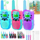 Vvinca Walkie Talkies for Kids Rechargeable 3 Pack, Toys for Boys Girls Age 3-13 Ourdoor Camping Birthday Gift, 3KM Long Range Walkie-Talkie 2 Way Radios 22 CH VOX with Li-ion Battery Flashlight by TinyTreasures Baby Boutique