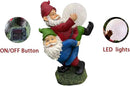 Solar Powered 2 Gnomes Playing with Ball, Decorated Solar Light, Garden Decorations Statues, Garden Light Decor for Lawn Ornaments, Resin Garden Figurines (2 Gnomes with a Glass Ball) by GreenHaven Gardens