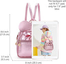 KL928 Girls Bowknot Polka Dot Cute Mini Backpack Small Daypacks Convertible Shoulder Bag Purse for Women by TinyTreasures Baby Boutique