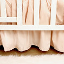 4-Piece Crib Bedding Set for Girls, Boho Baby Girl Bedding Set with Crib Skirt, Baby Quilt, Crib Sheet and Diaper Stacker, Flower by TinyTreasures Baby Boutique